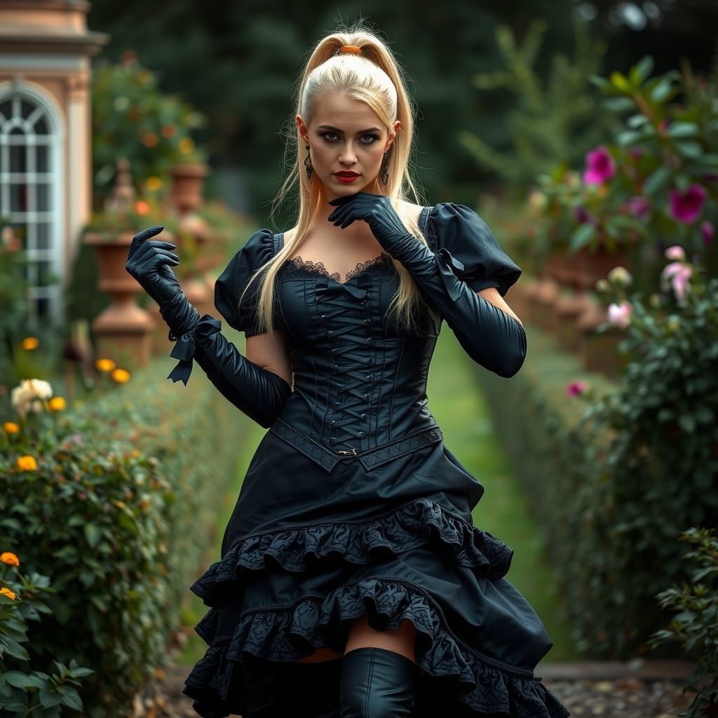 Victorian Vampire in Gothic Lolita Fashion