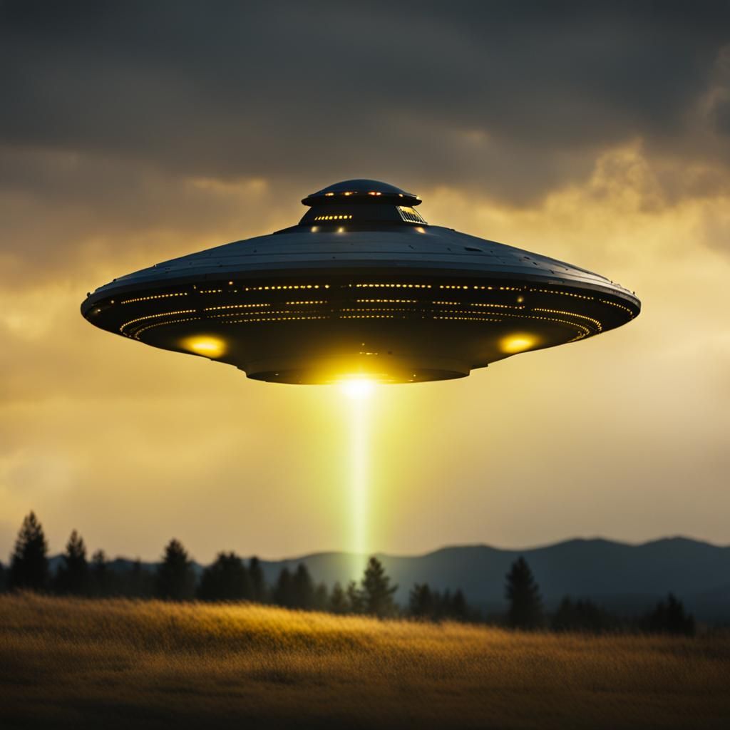 UFO Yellow Light Beam: Close Encounters Image