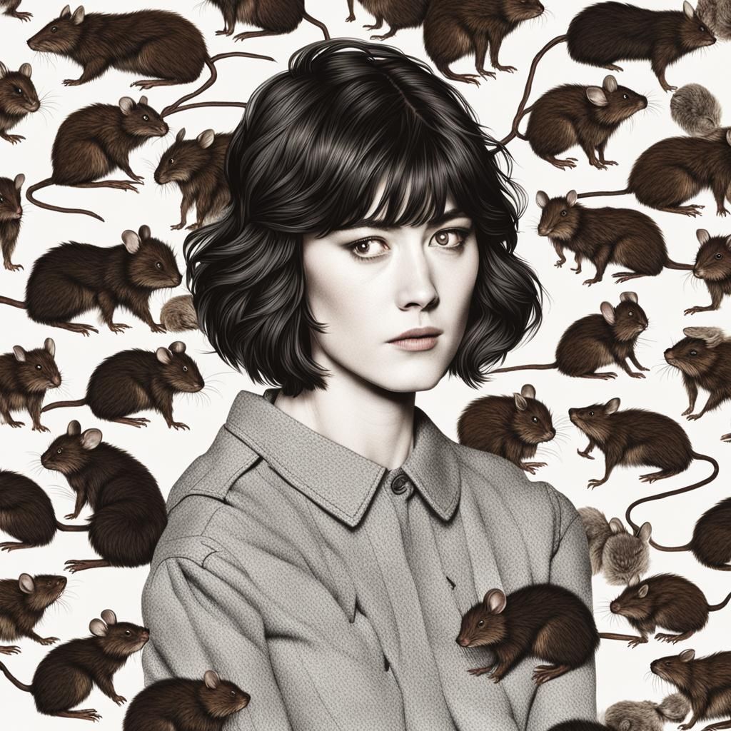 Woman's Transformation into a Mouse