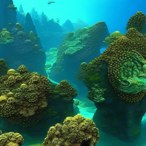 Mermaids in Atlantis: Hyperrealistic Underwater Metropolis