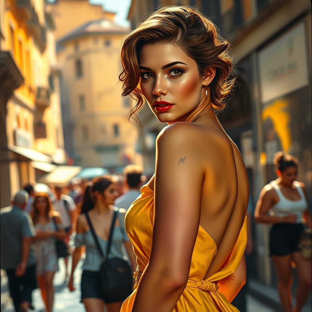 A striking oil painting in the style of Anders Zorn meets Sa...