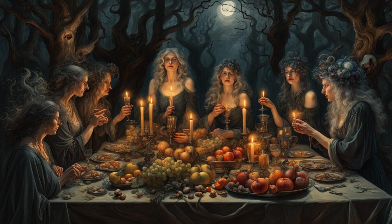 Opulent Witches' Sabbath by HR Giger and Mucha