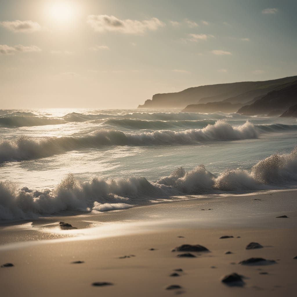 Ethereal Coastal Landscape in Soft Daylight