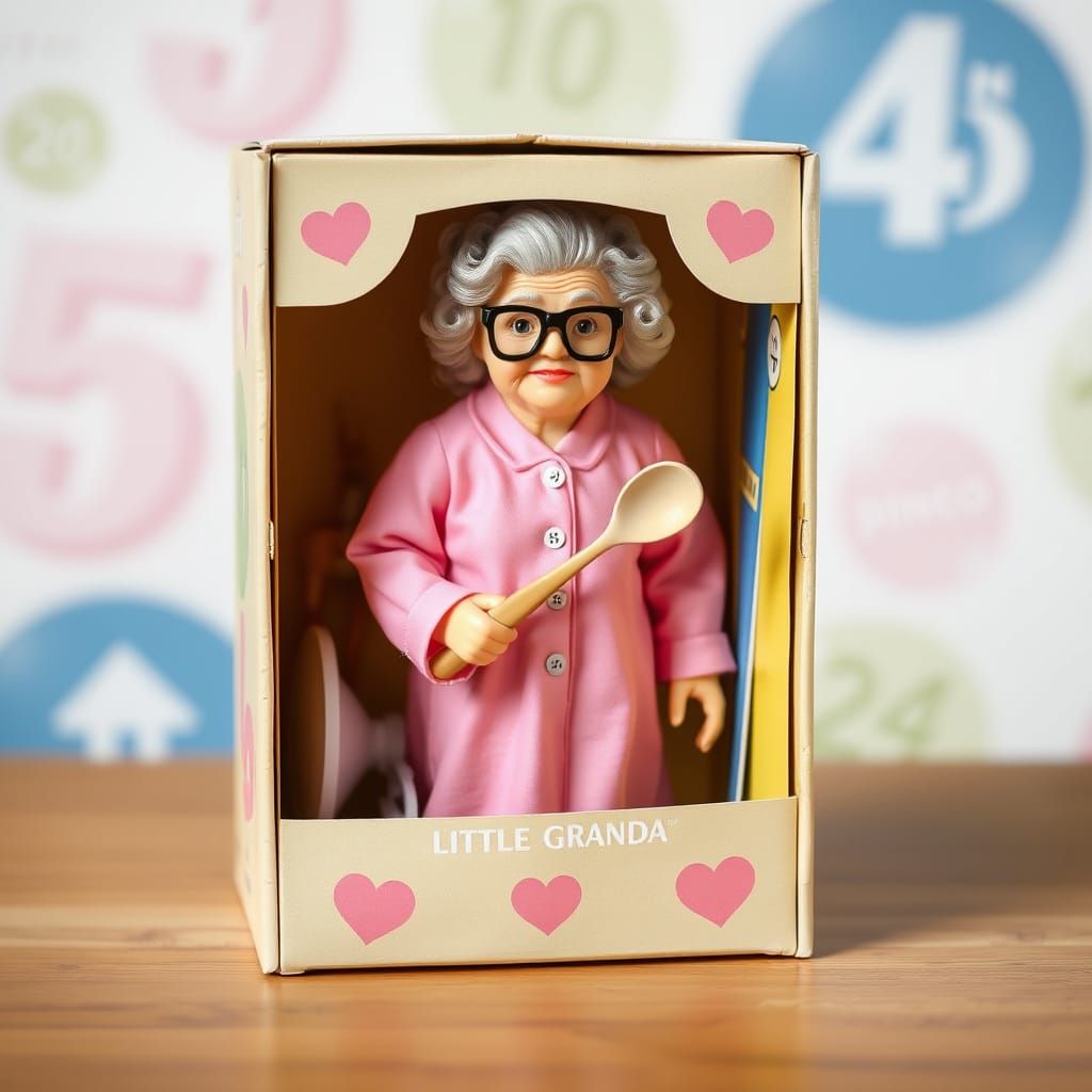 Little Grandma Action Figure in Retro Box