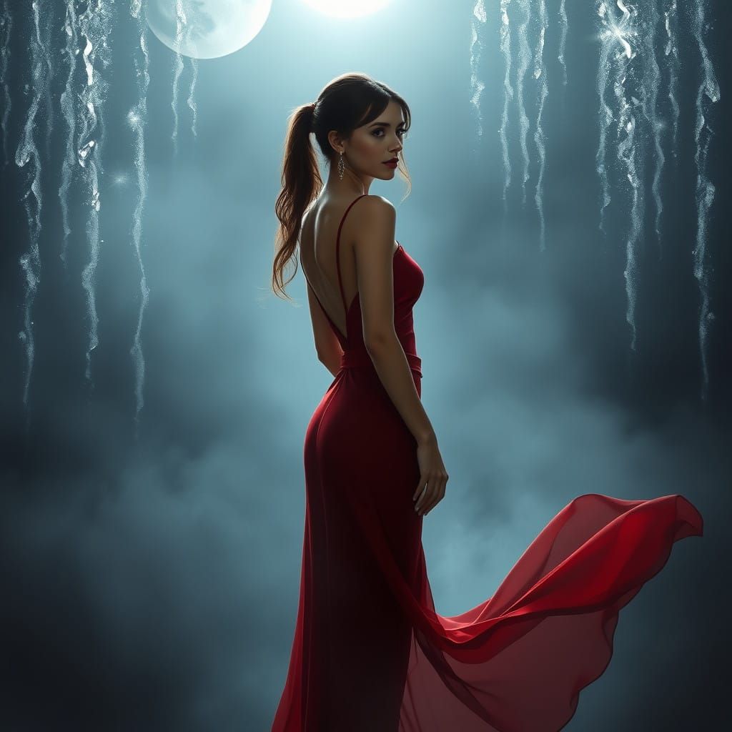 Enchanted Italian Siren in Ethereal Wonderland