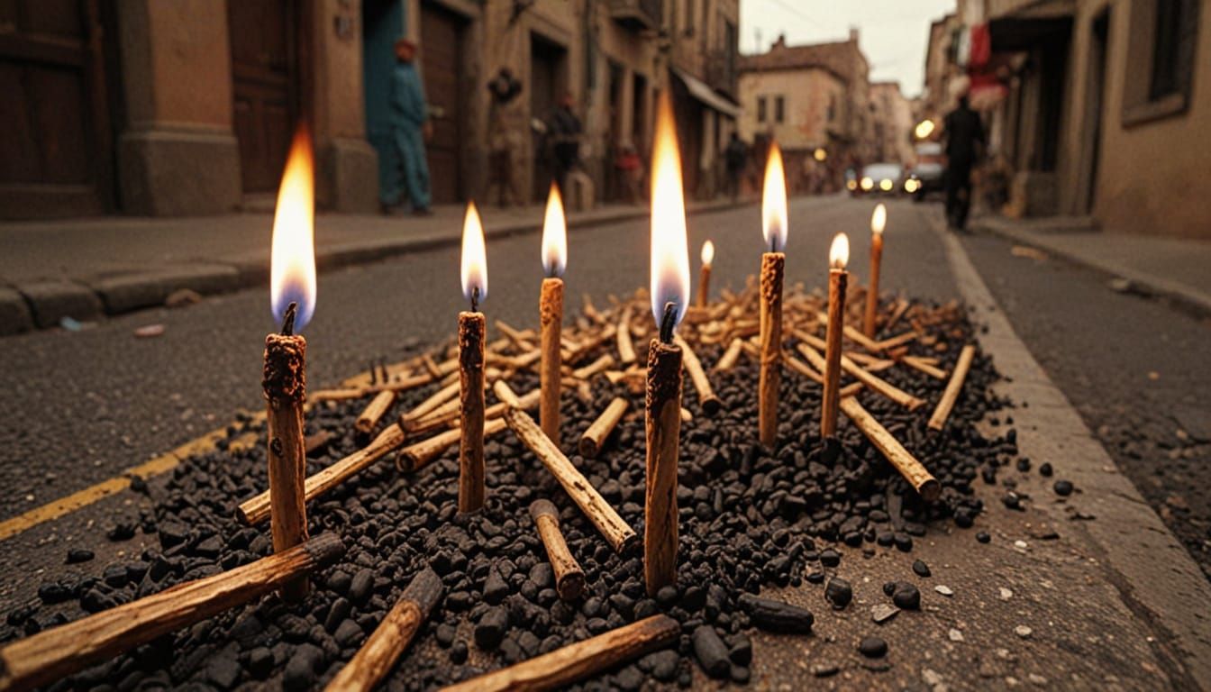 Festival of Matches and Nails in a Wax City