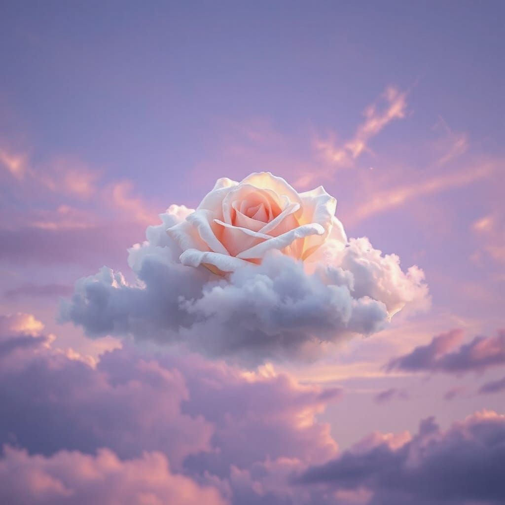 White Rose Cloud in Twilight Sky