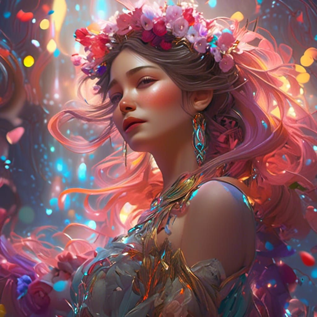 Singer Performing On Stage in Hyperdetailed Portrait