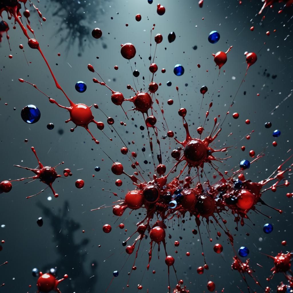 Blood Splatter on Film Lens in Cinematic Style