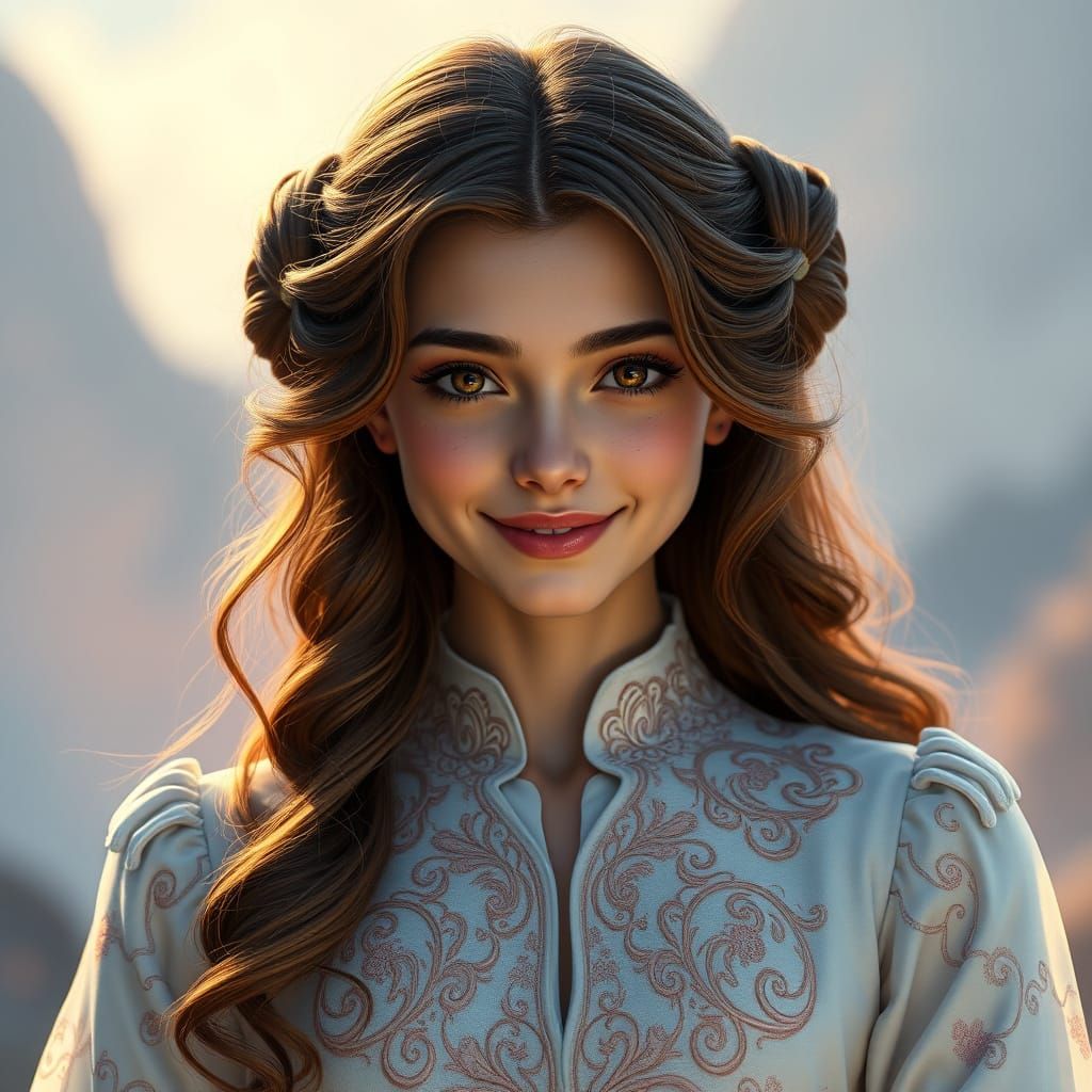 Gentle Enchantress in Ethereal Glow