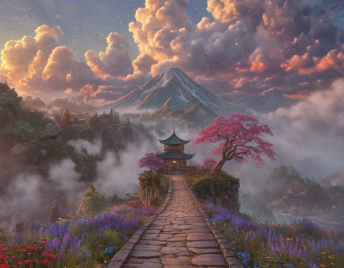 Ethereal Cosmic Dreamscape in Surrealistic Digital Art