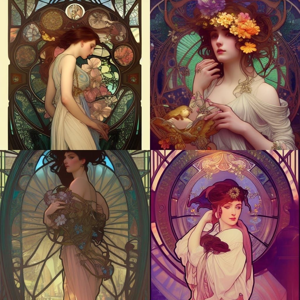 Girl in Birdcage: Detailed Fantasy Art