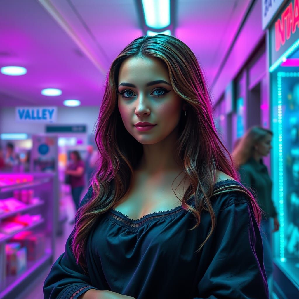 Mona Lisa in 80s Valley Girl Style