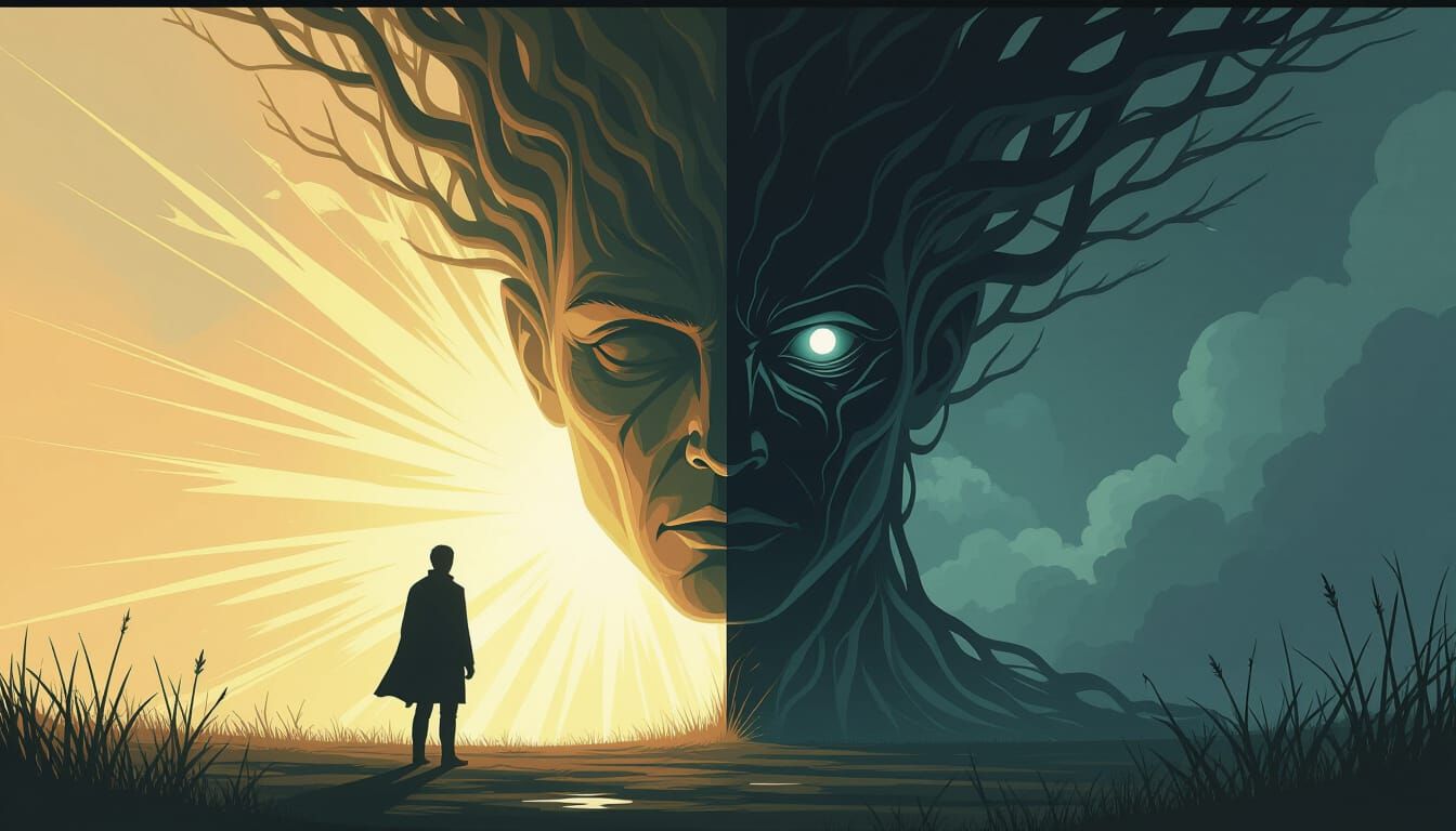 Duality: Light and Shadow in Digital Painting Style