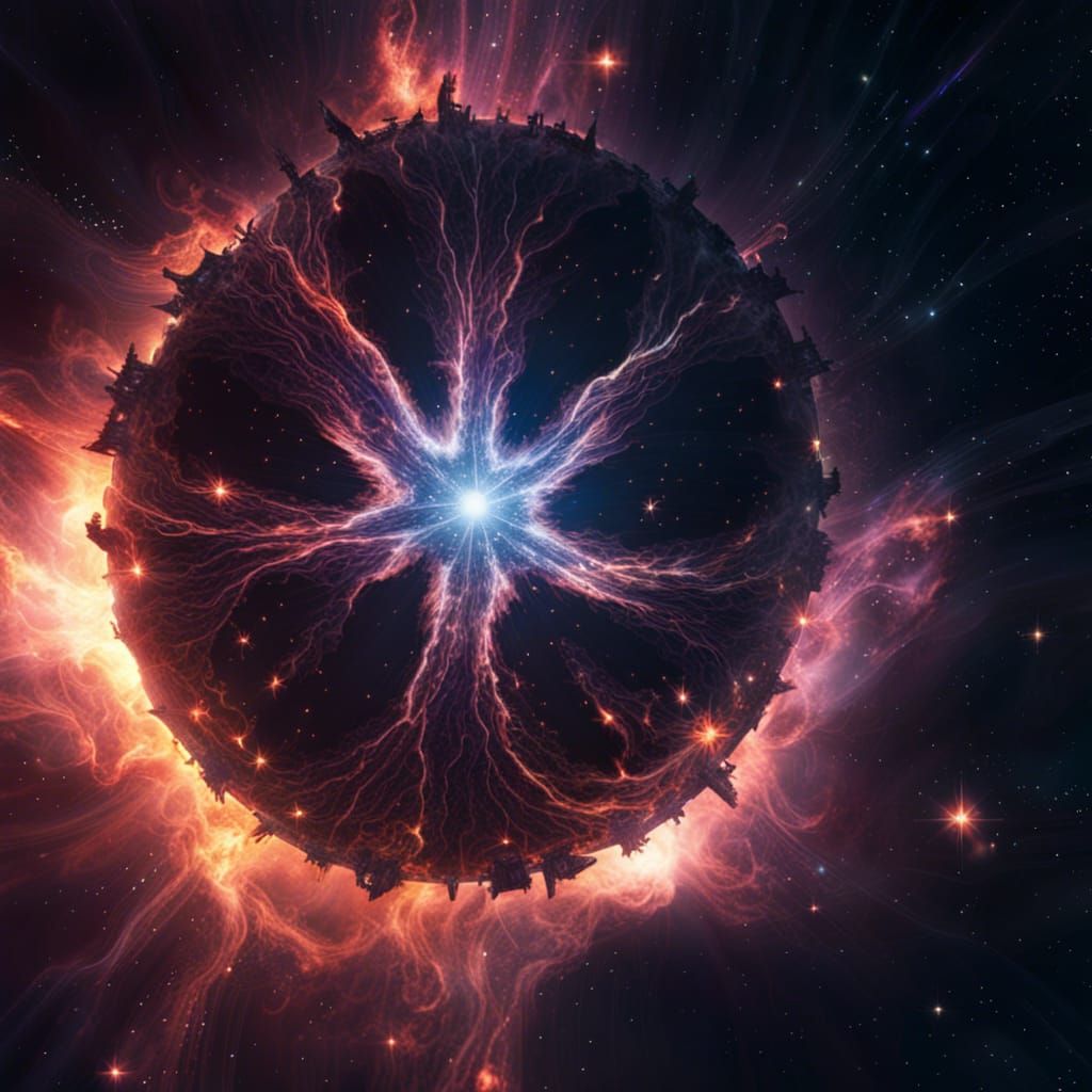 Carbon Star Pulsar Nebula in Sci-Fi Astrophotography