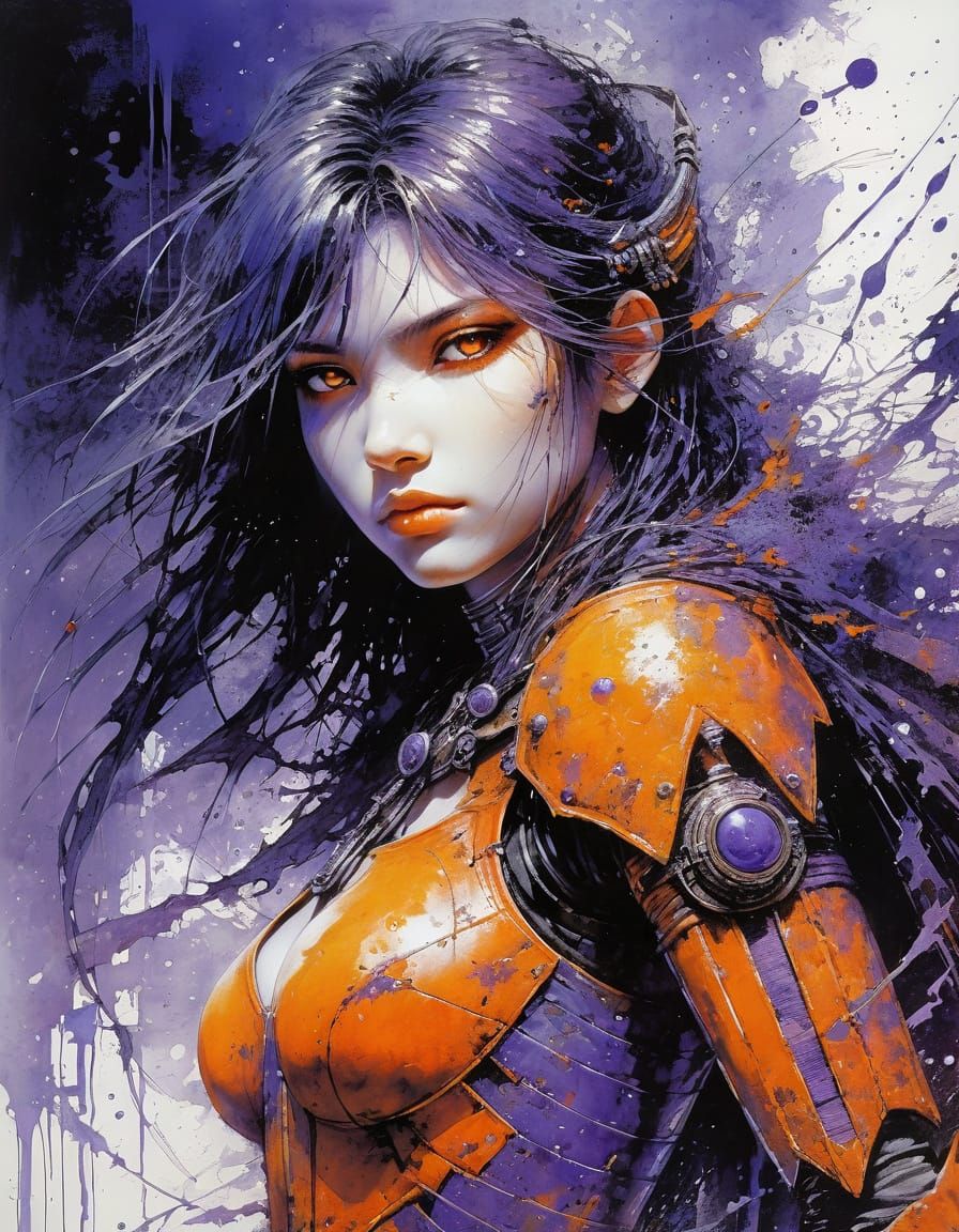 Vibrant Abstract Art of Complementary Colors