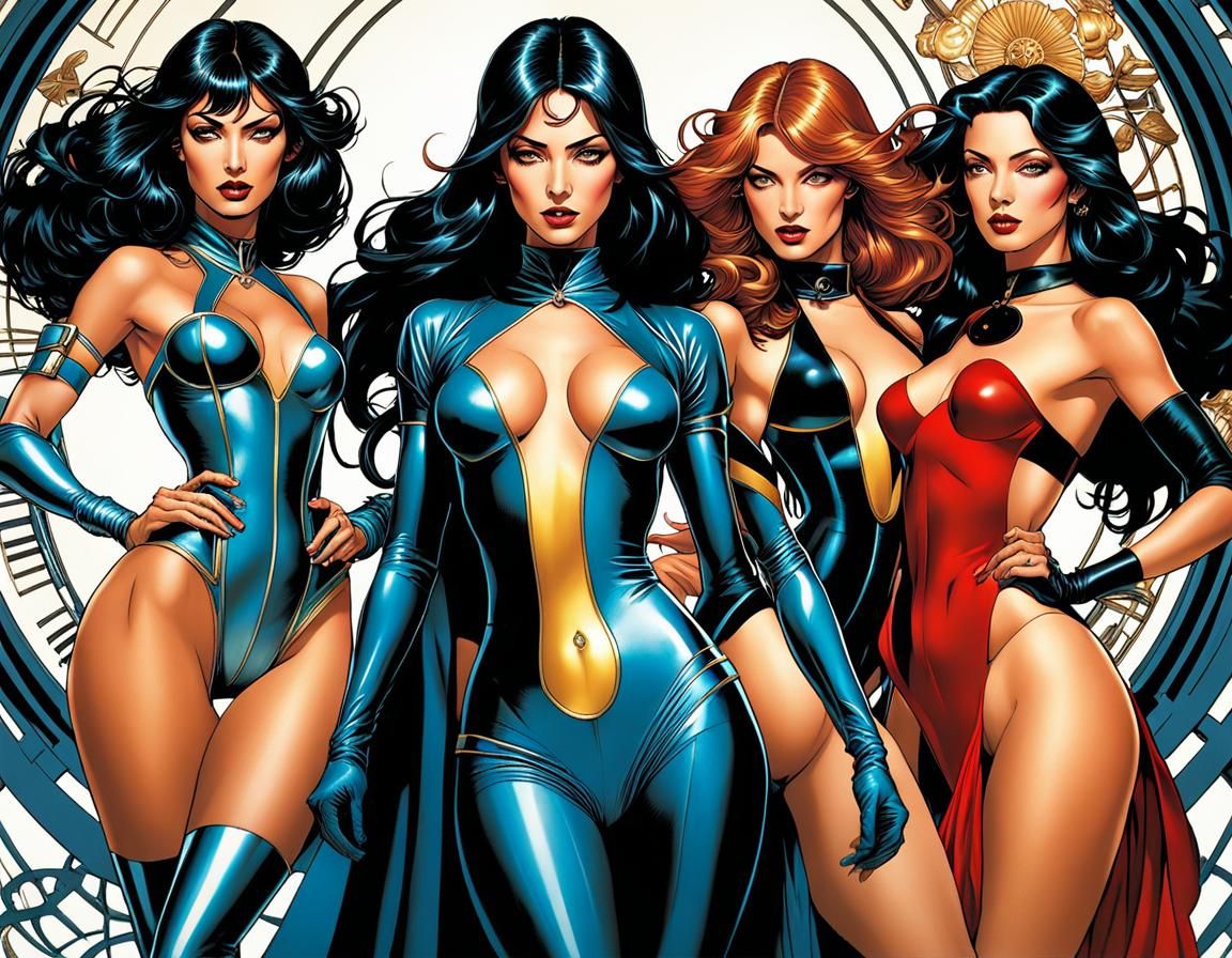 Super-Villain Models in Latex, Movie Poster Art