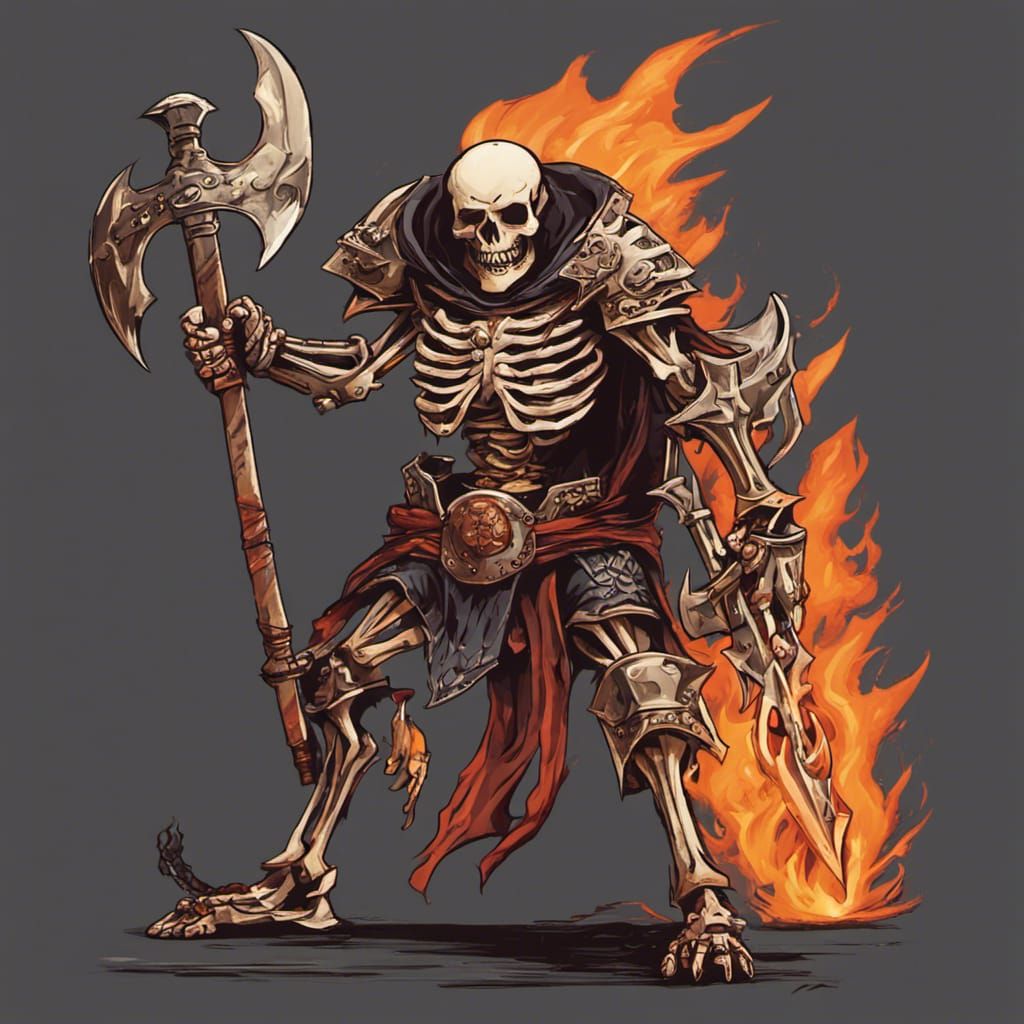 Flaming Skeleton 1