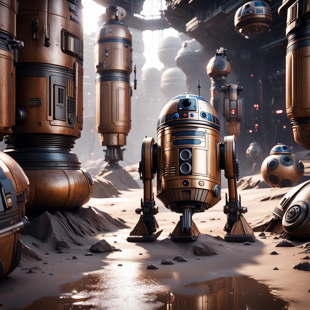 Star Wars Droid in 3D Cinematic Style