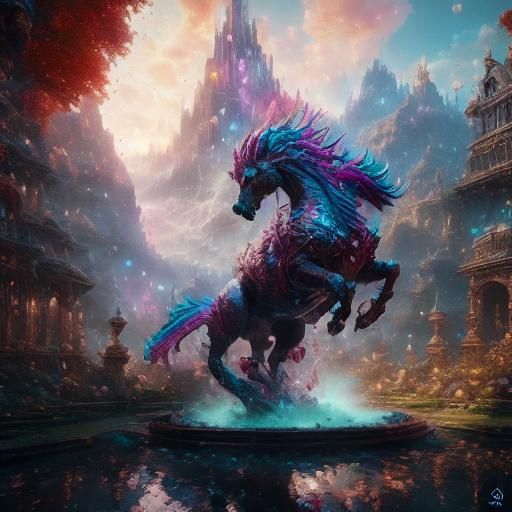 Detailed Fantastical Concept Art in Deep Color