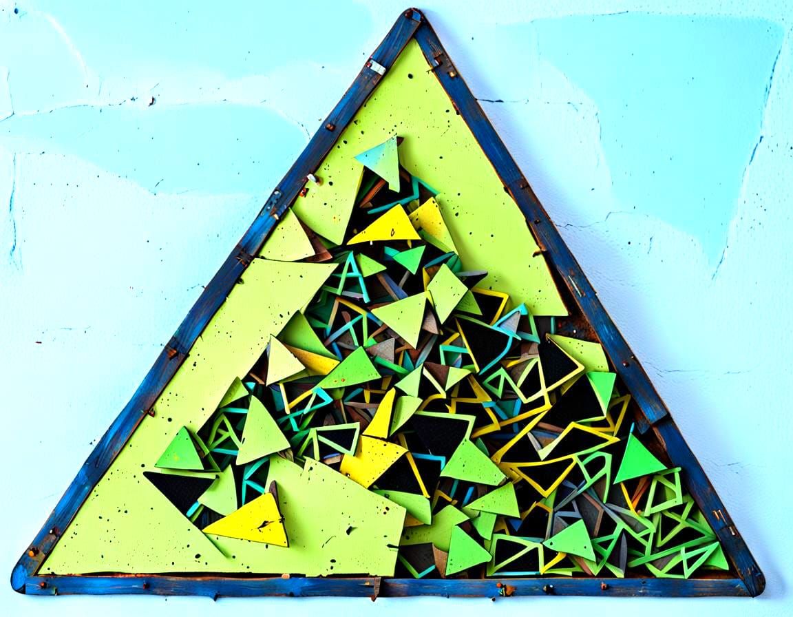 Abstract Traffic Sign in Outsider Art Style