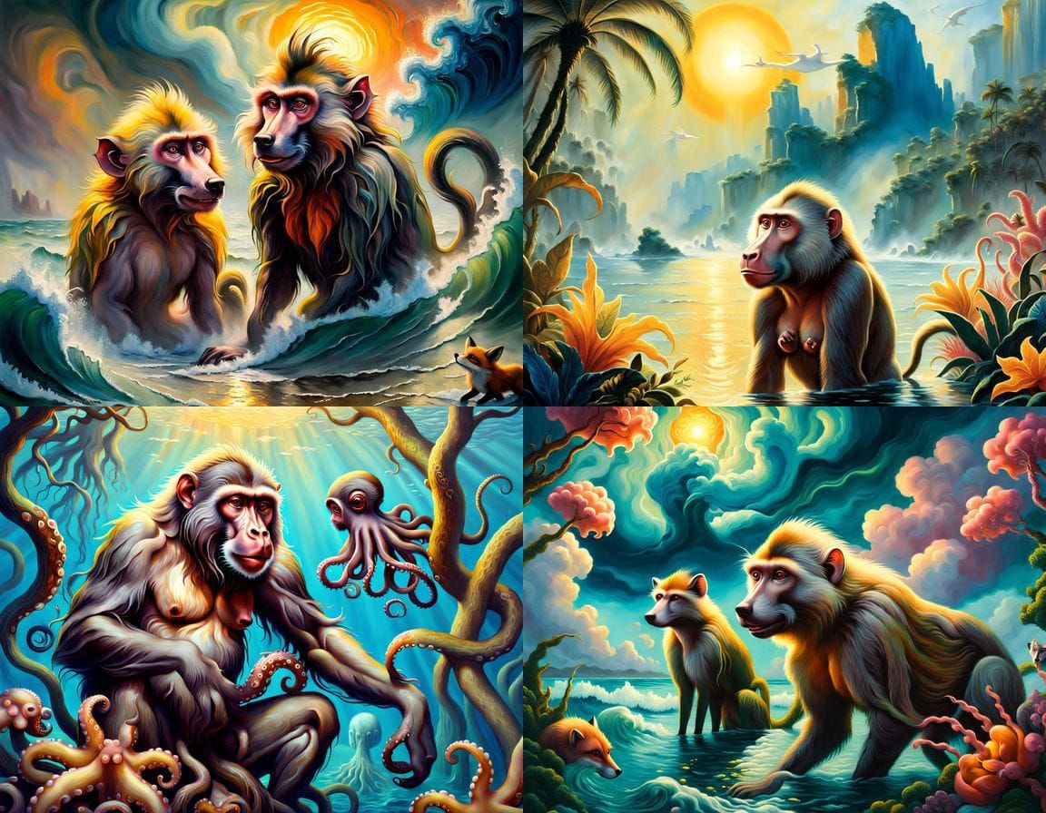 Horrific Mutant Zygote in Lush Romantic Landscape