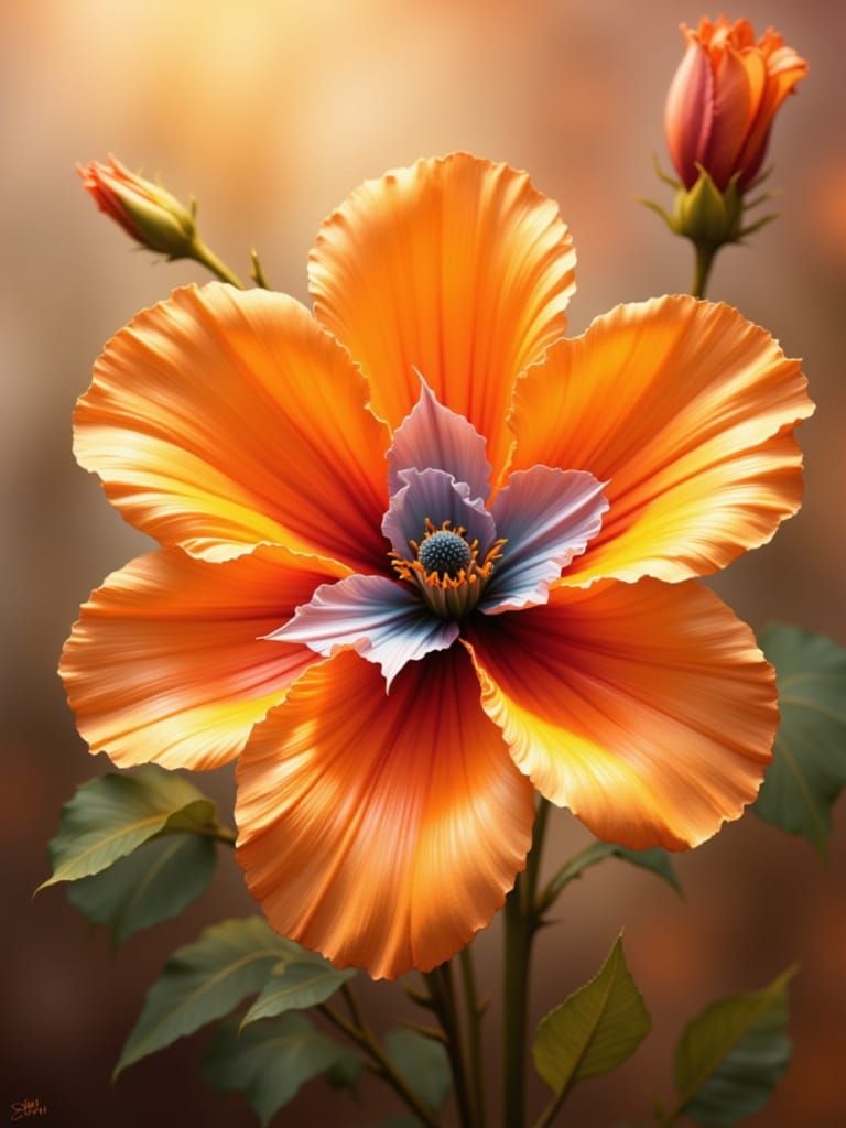 Hyper-Realistic Affinity's Star Flower Portrait