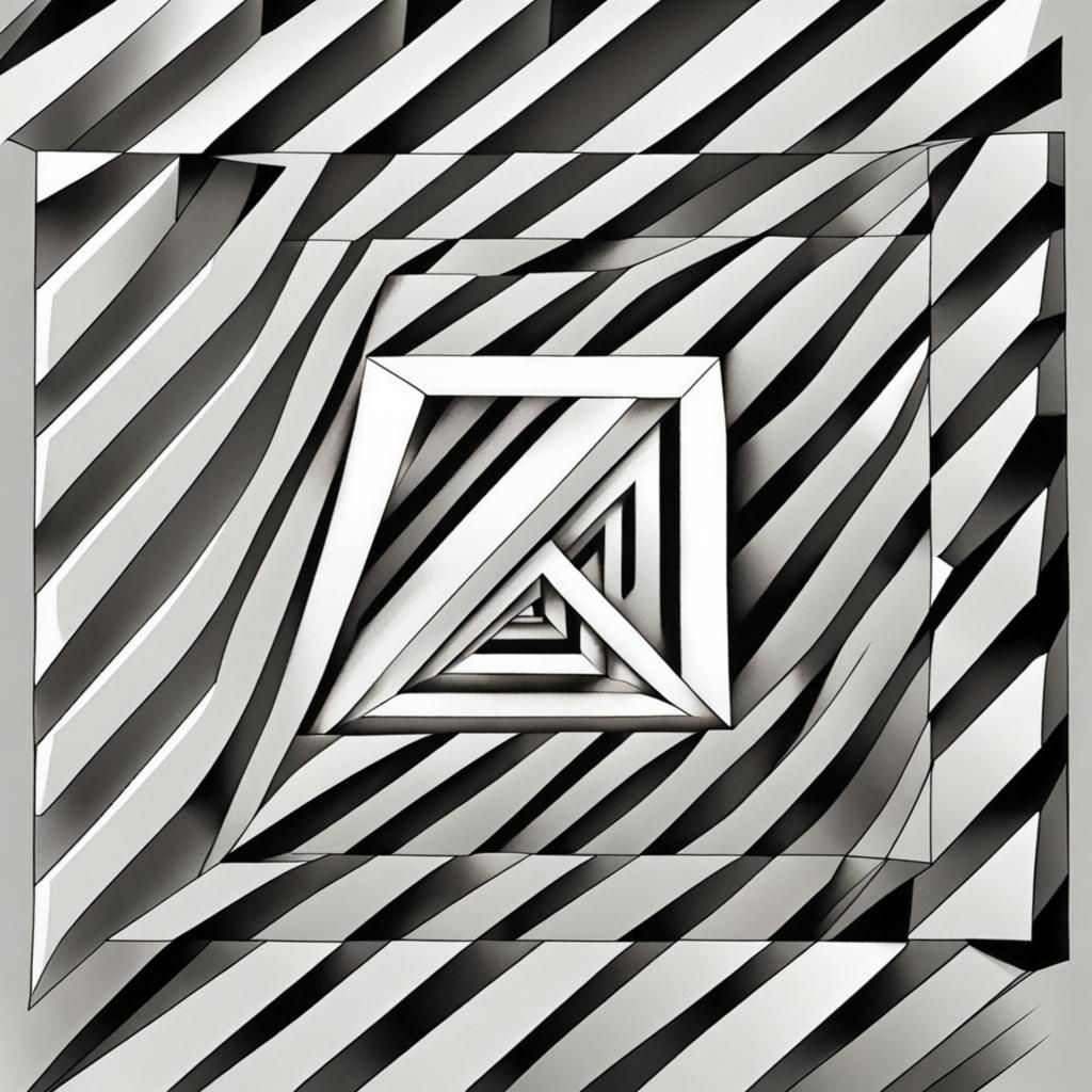 Impossible Triangle Optical Illusion in 3D