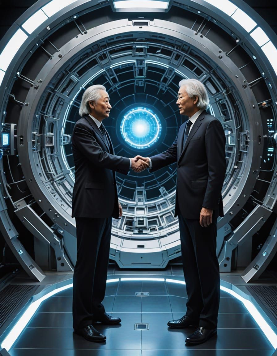 Michio Kaku and Aristotle Meet in Futuristic Lab