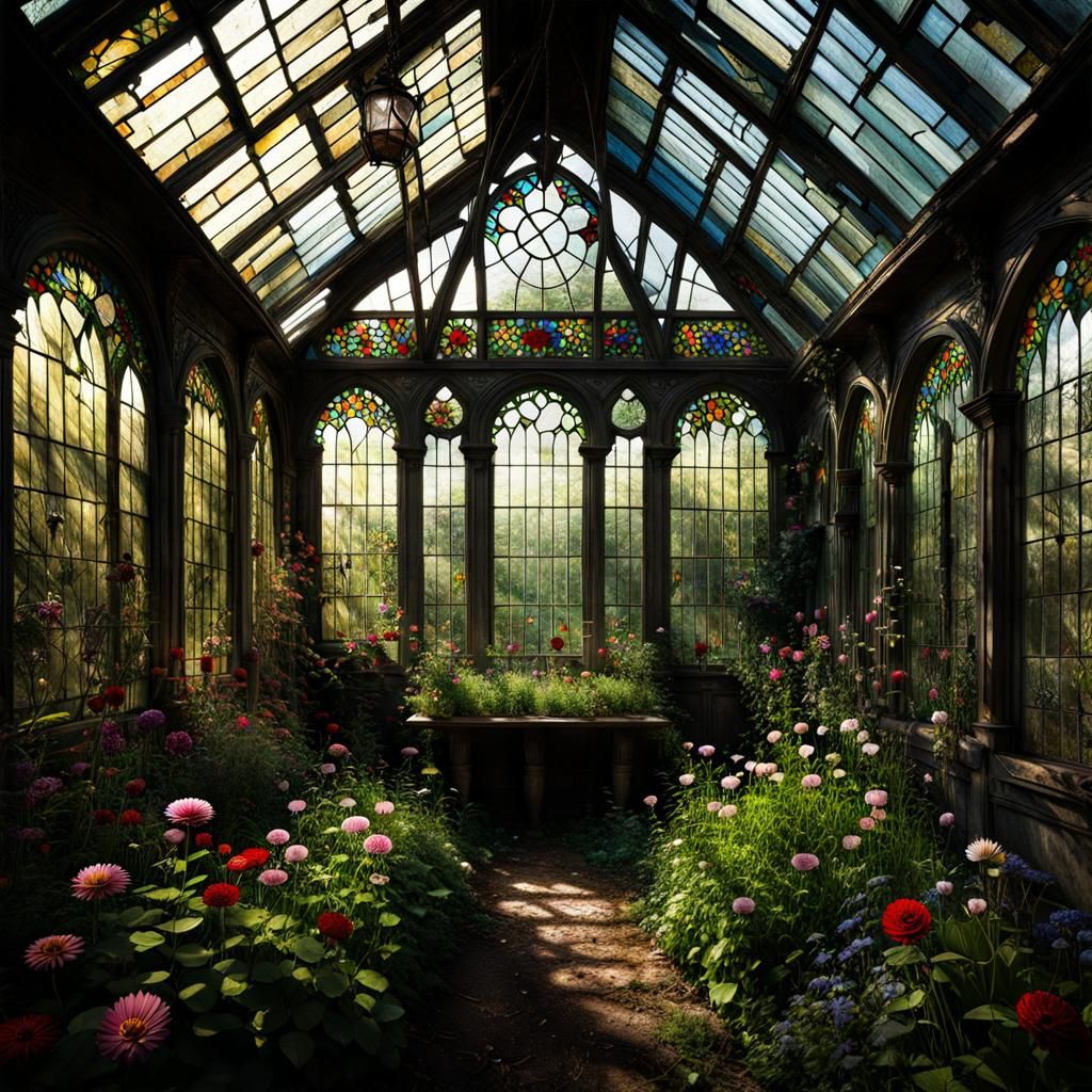 Abandoned Victorian Greenhouse Reclaimed by Nature
