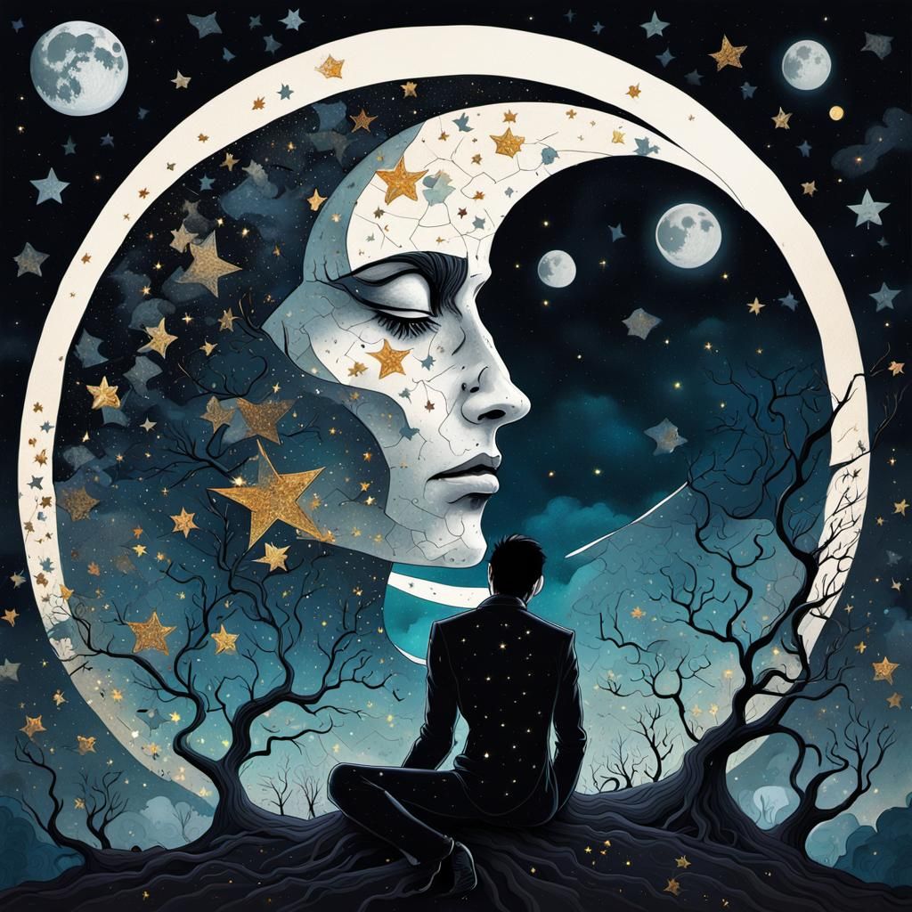 Surreal Nightmare Collage in Impasto Style