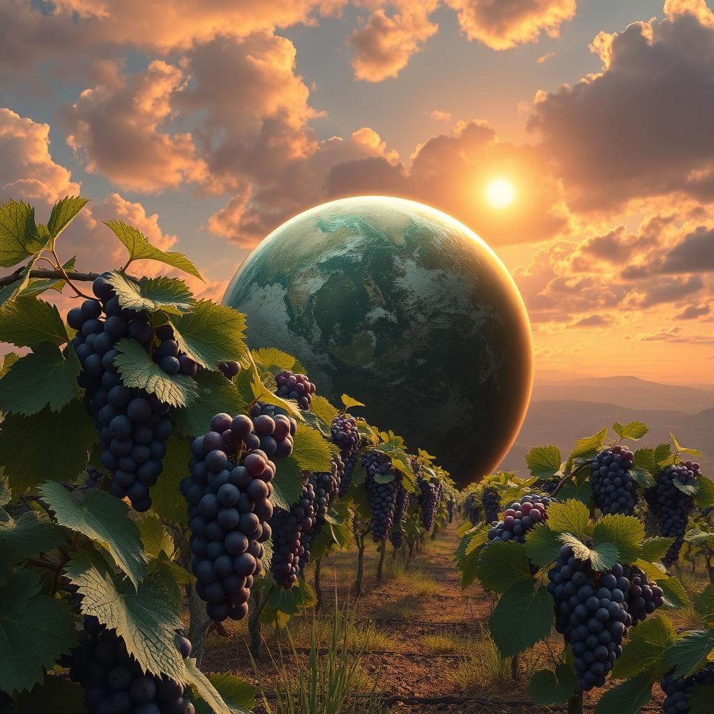Planet of Grapes: AI Generated Concept