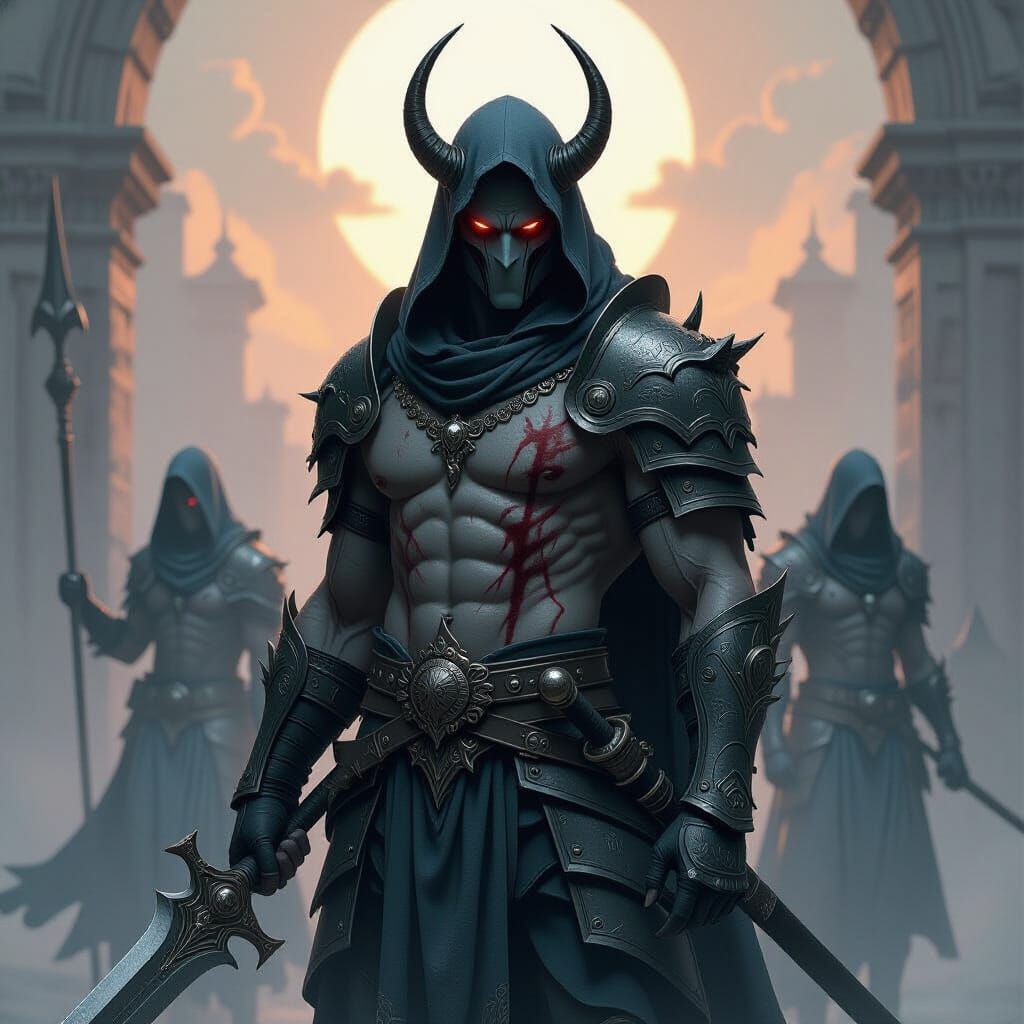 Mythical Armored Creatures in Divine Twilight