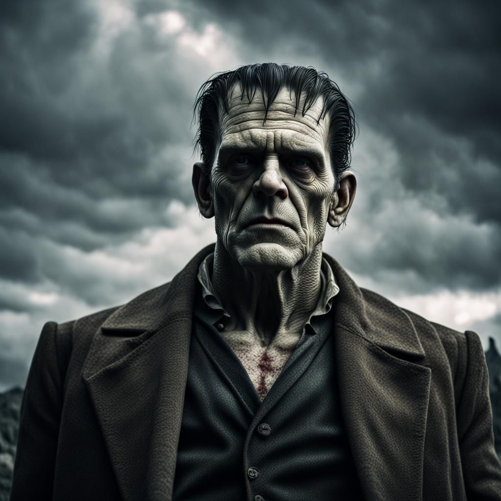 Hyperrealistic Frankenstein's Monster in Sharp Focus