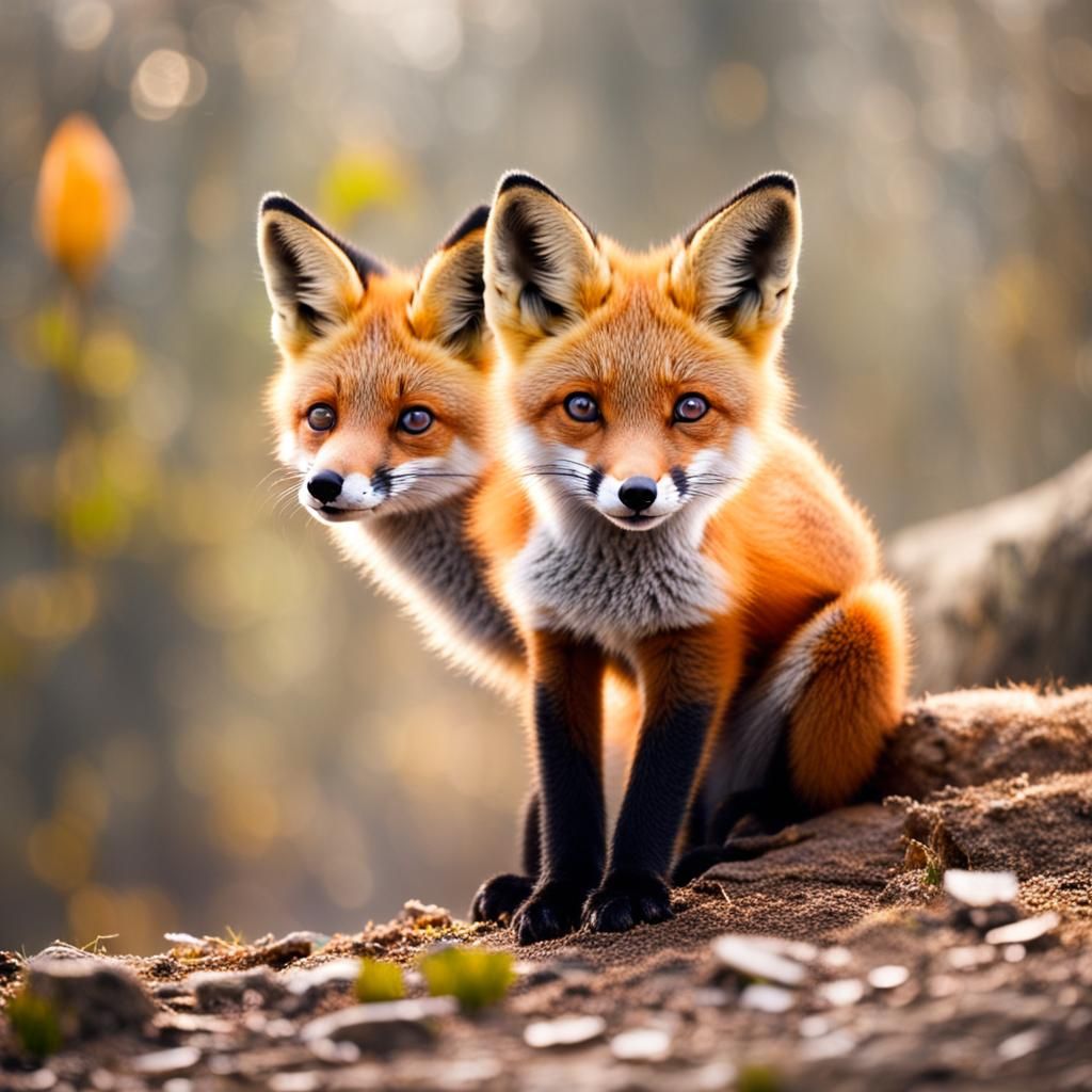 Cute Fox Portrait in Natural Lighting