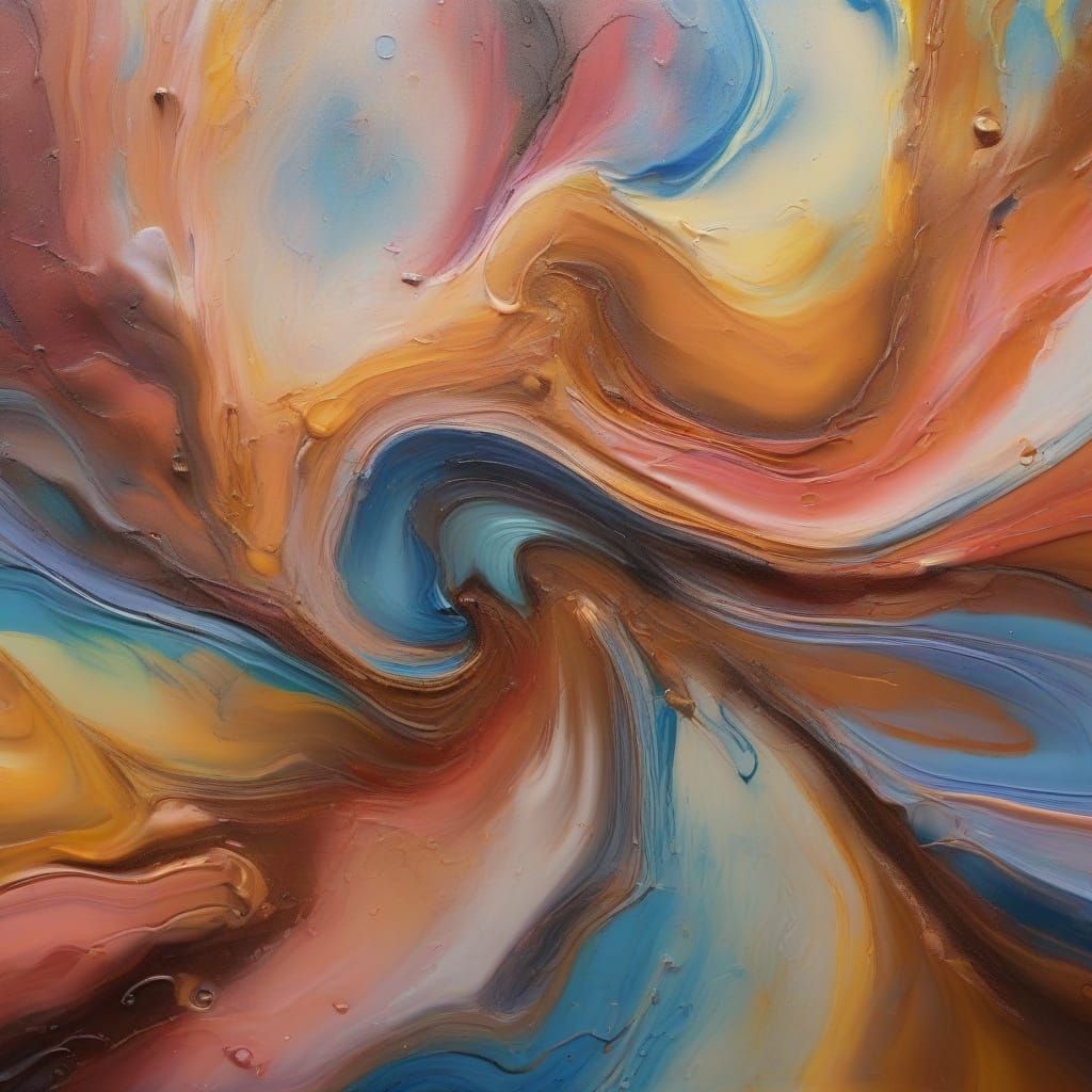 Luxury Dessert in Vibrant Abstract Splash Art Style