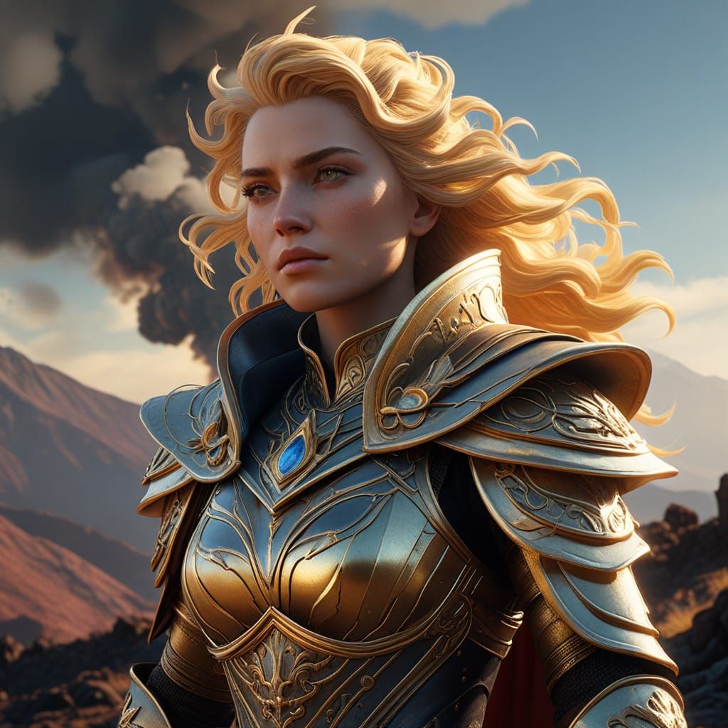 Countess of Winds near Mount Etna in 3D Fantasy Art