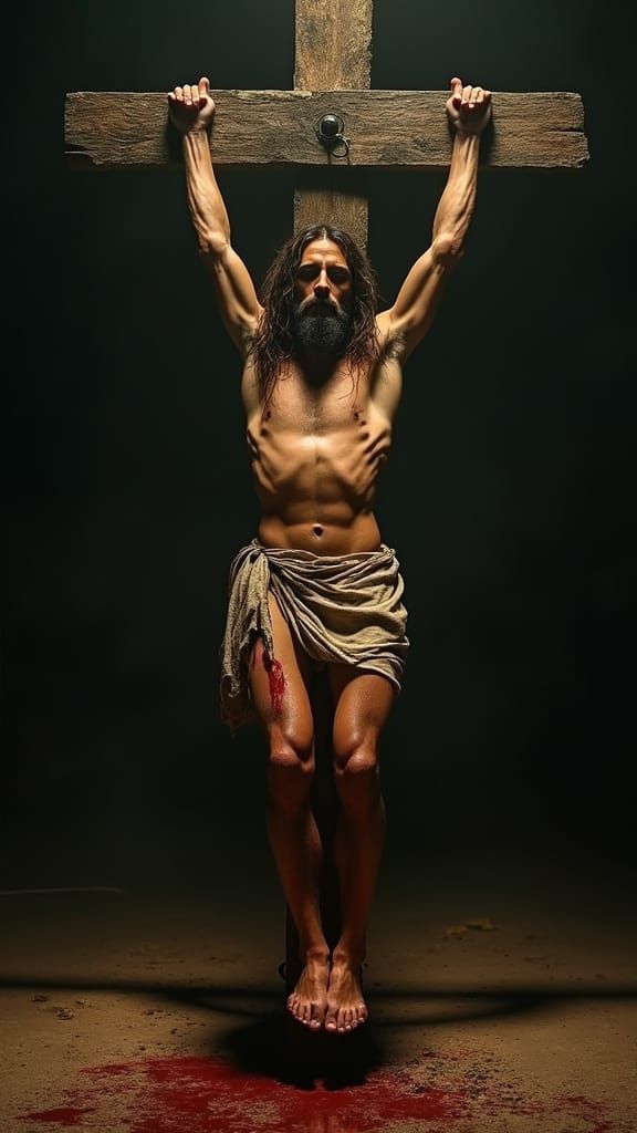Gritty Jesus on the Cross, a Cinematic Masterpiece