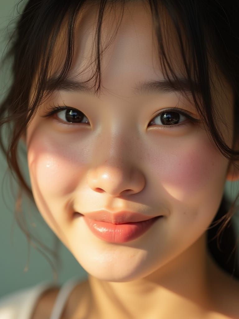 Hyperrealistic Portrait of a Vietnamese Teen Girl