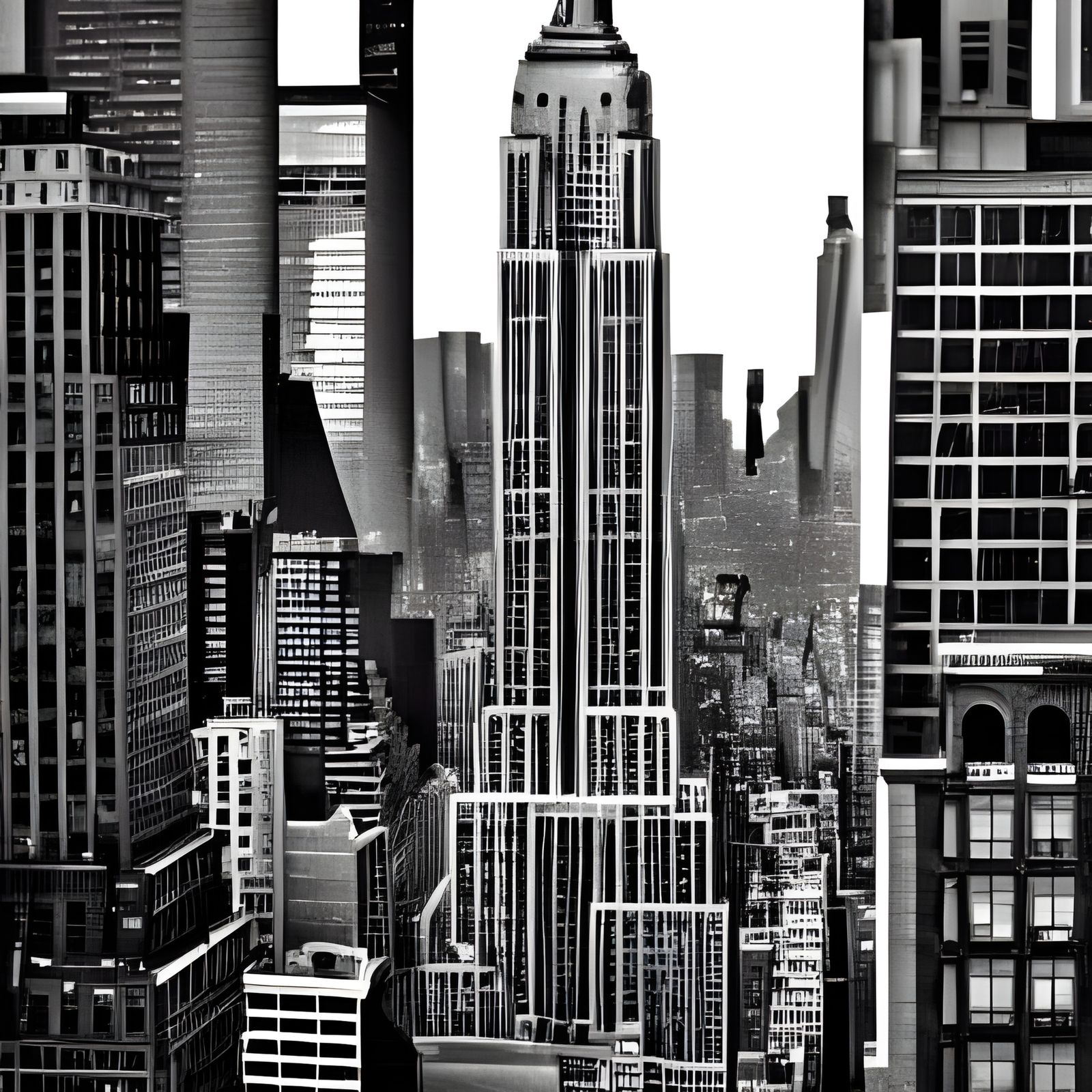 Detailed New York City Skyline