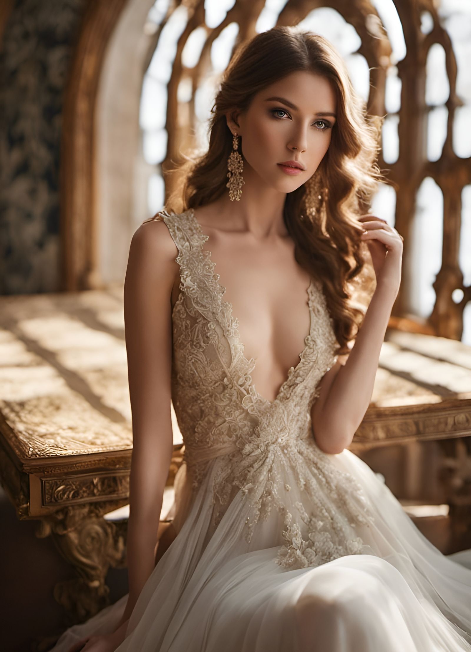 Witchcore Goddess in Ornate Gown