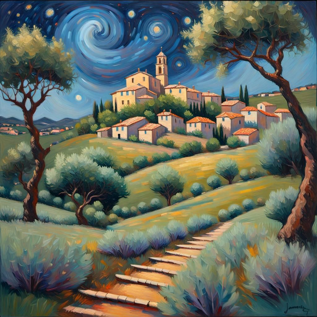 Provence Village by Van Gogh