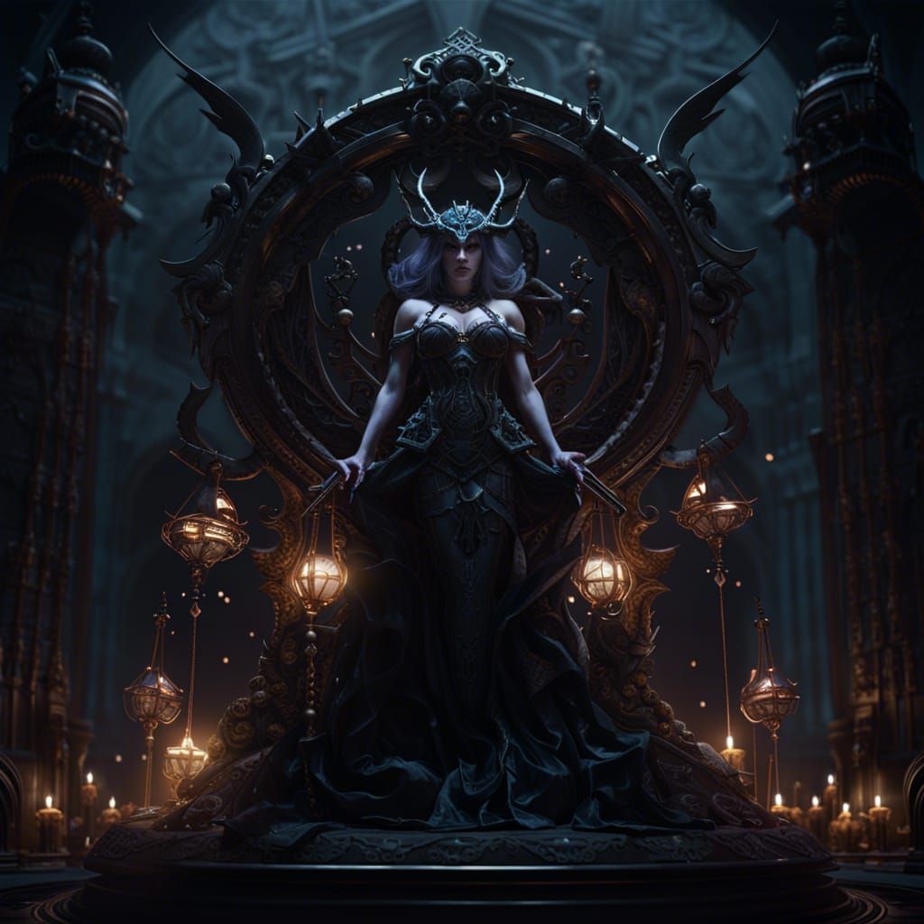 Dark Gothic Libra in Hyperdetailed Fantasy Art