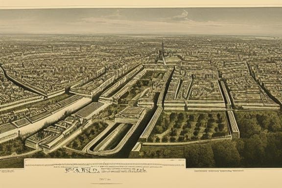 Paris Seen From Above in 1871