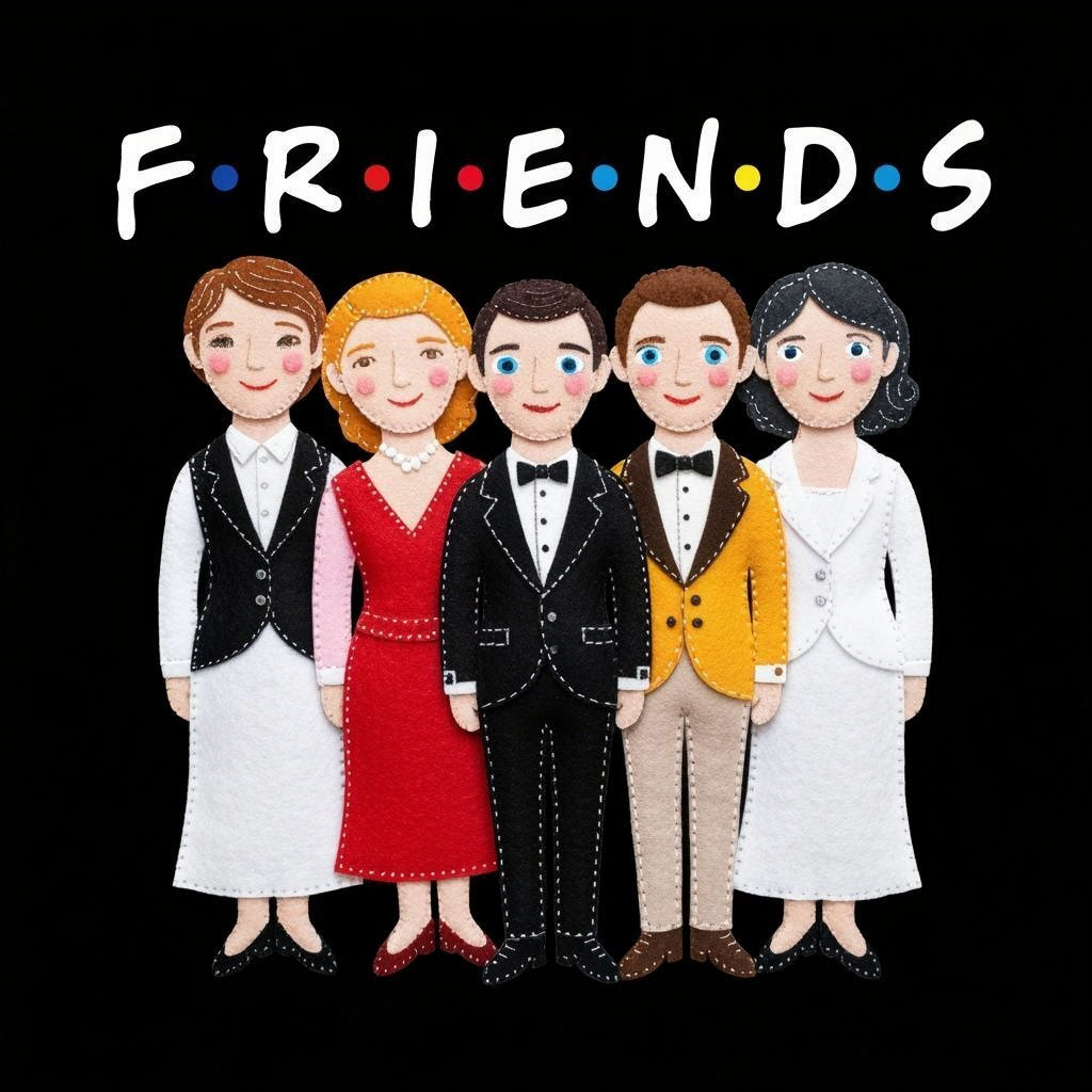 Felt Fabric Artwork of TV Show Characters