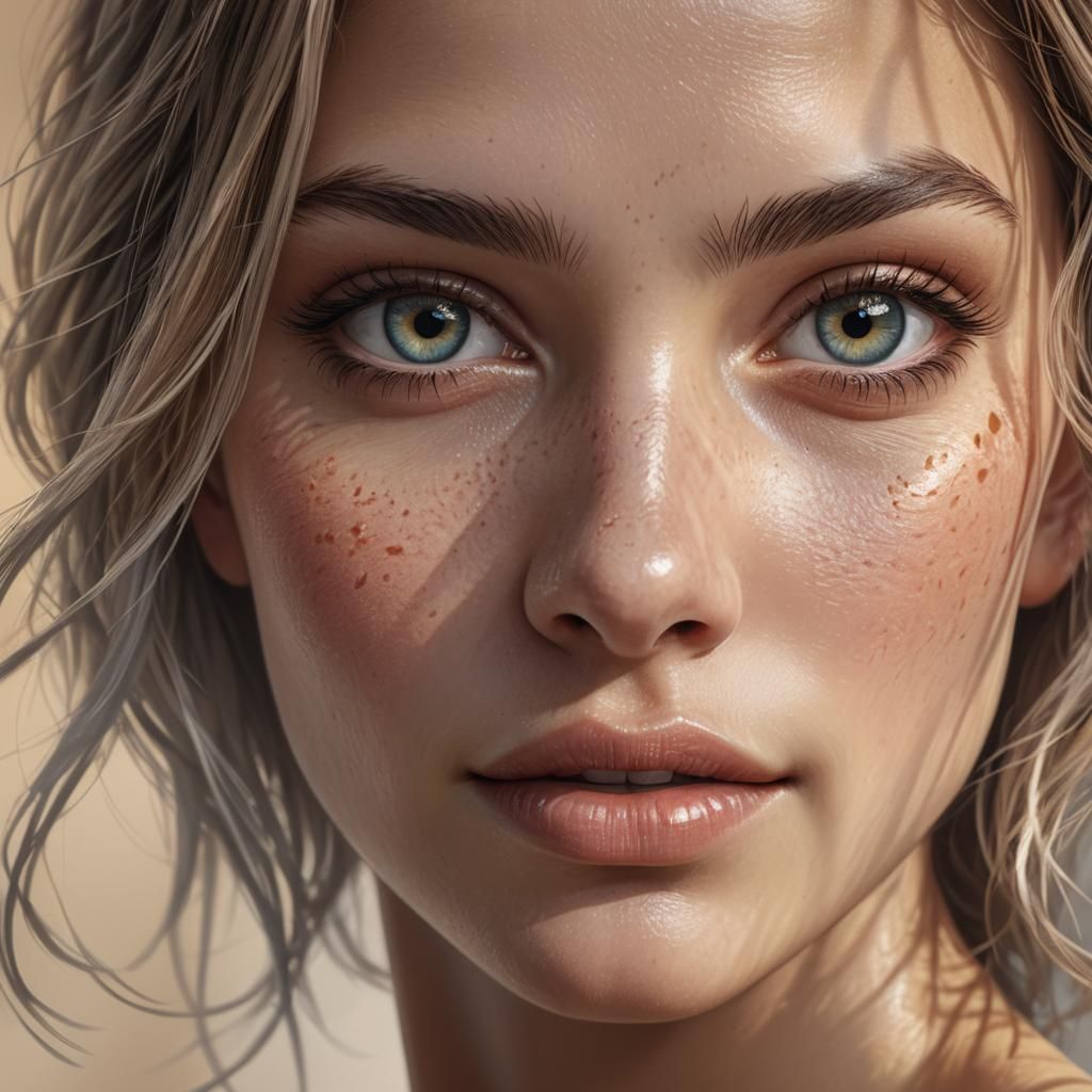 Beautiful Pakistani Woman in Realist Concept Art