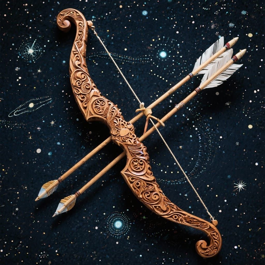 Craftsman-Made Cosmic Bow and Arrows