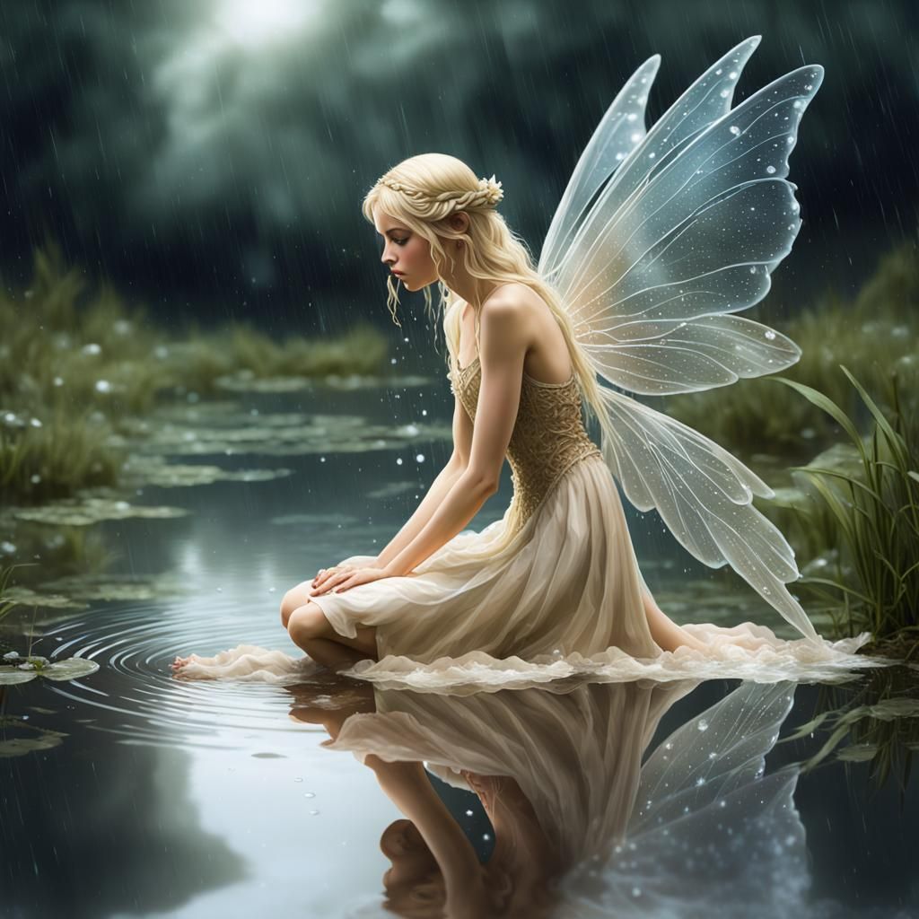 A beautiful masterpiece of a gorgeous fairy, she is in the a...