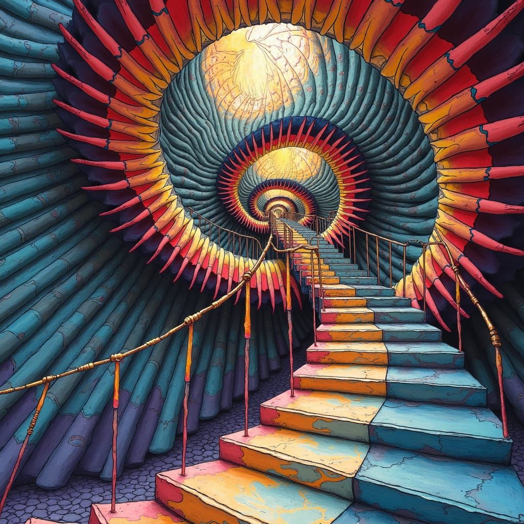 Impossible Geometry: Stairwell in Fragmented Spaces