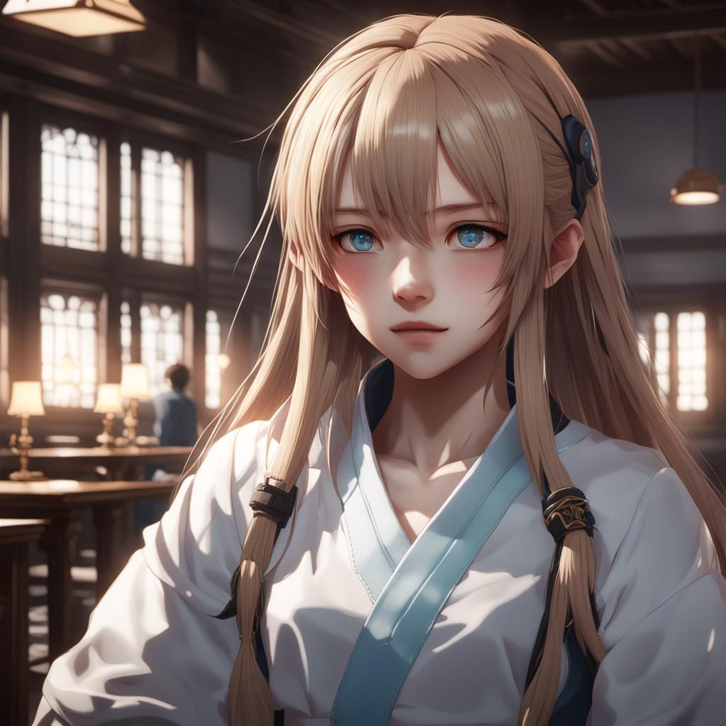 Detailed 3D Anime Art Inspired by Genshin Impact